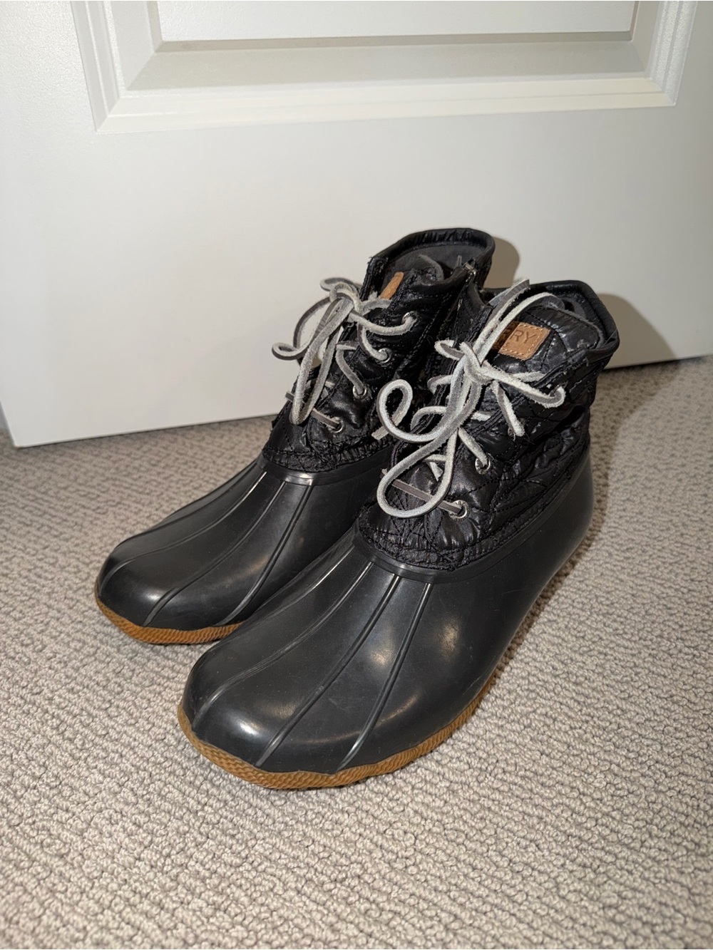 Black Duck Rain Boots by Speery- Women's Waterproof Ankle Boots